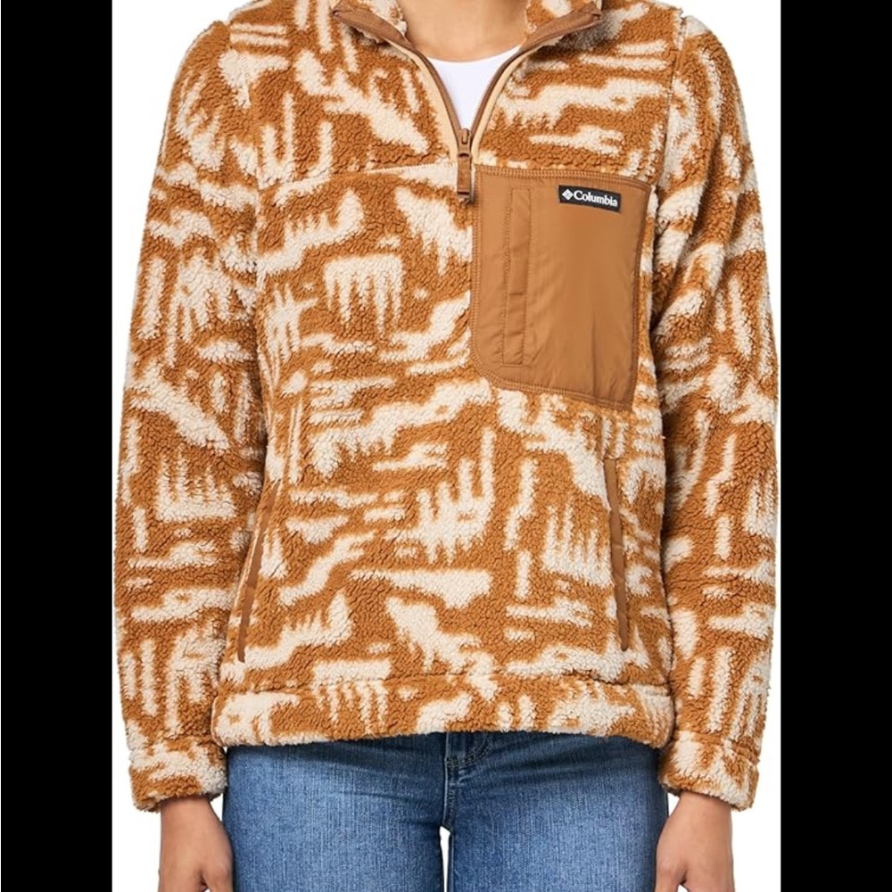Columbia Women's West Bend II 1/4 Zip Fleece Pullover in Camel Brown
